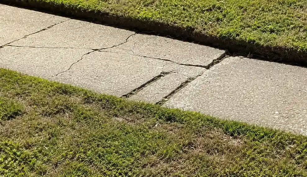 Corner lot sidewalk damage at 69-03 226th St, Oakland Gardens
