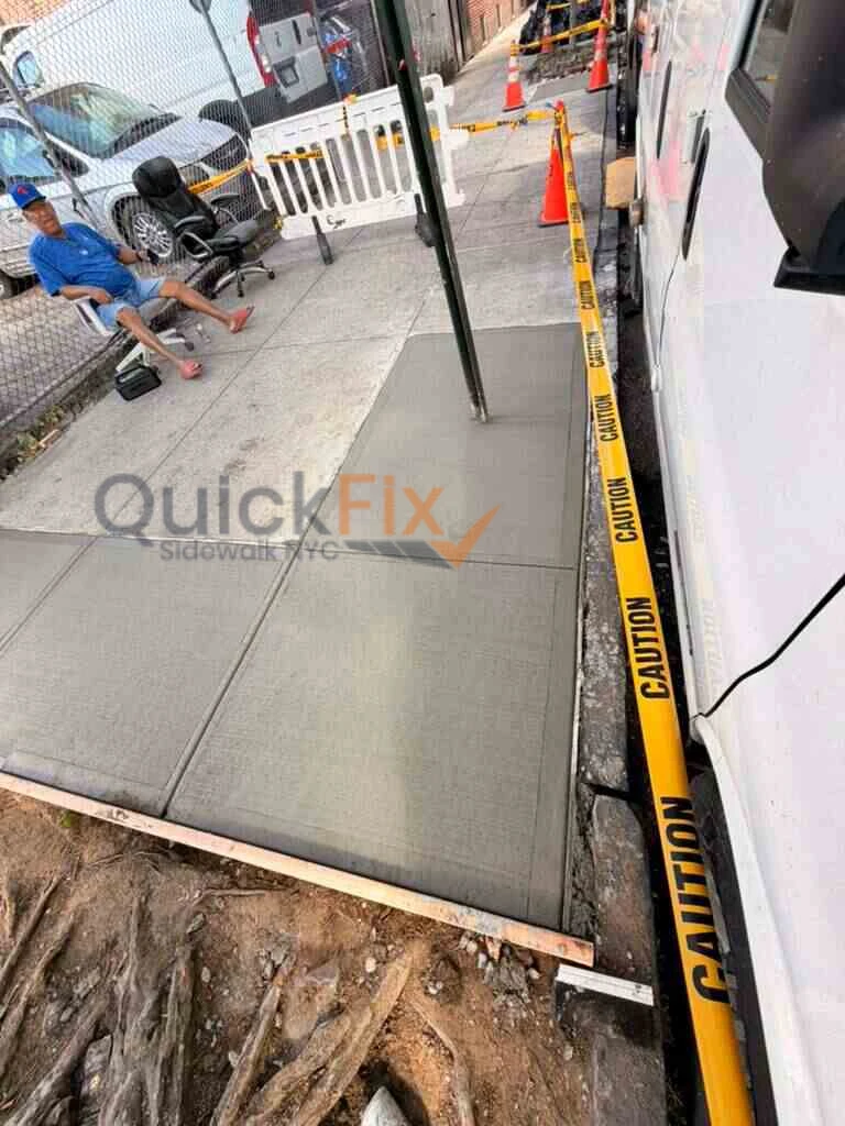 Tree root damaged sidewalk repair in NYC